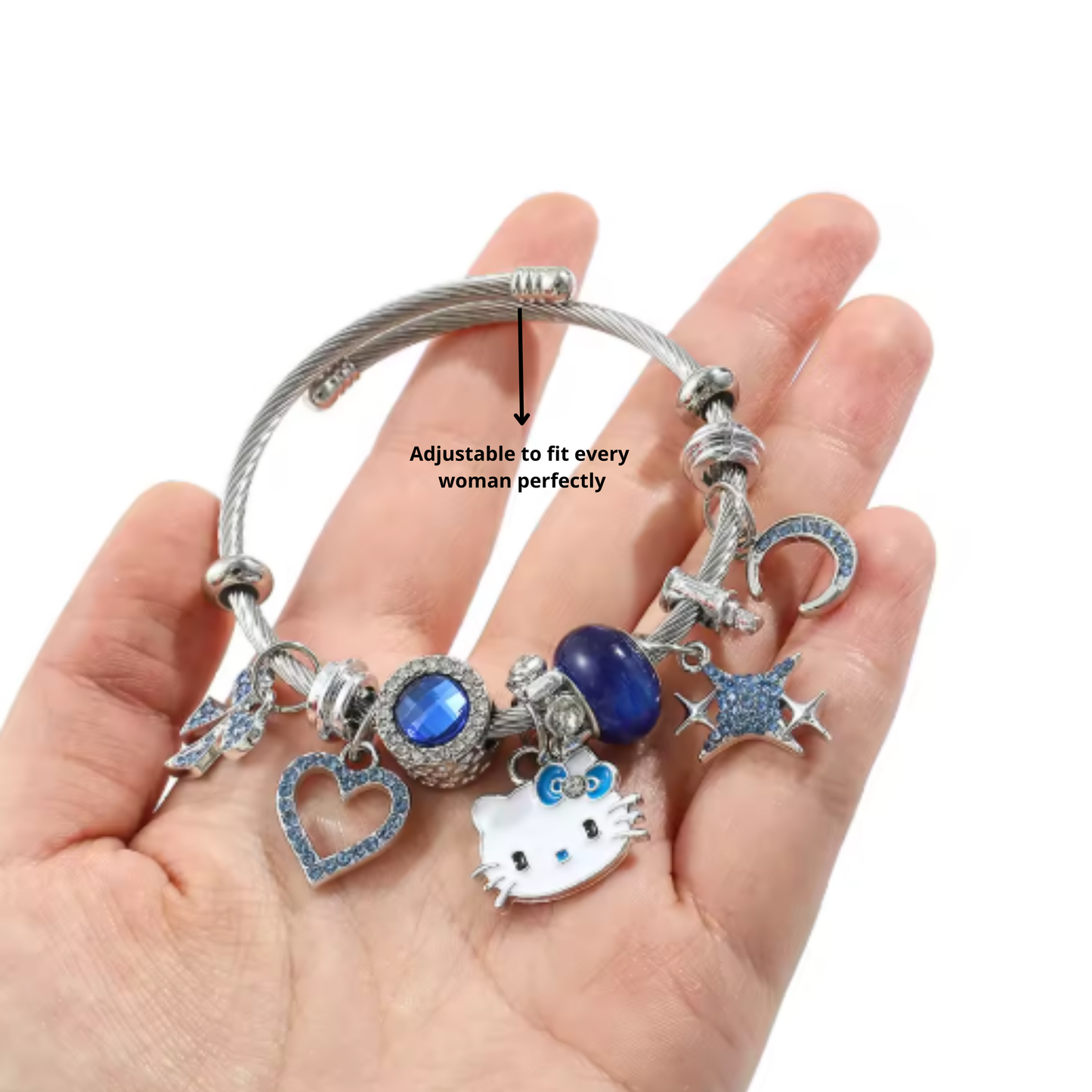 Hello Kitty Adjustable Charm Bracelet