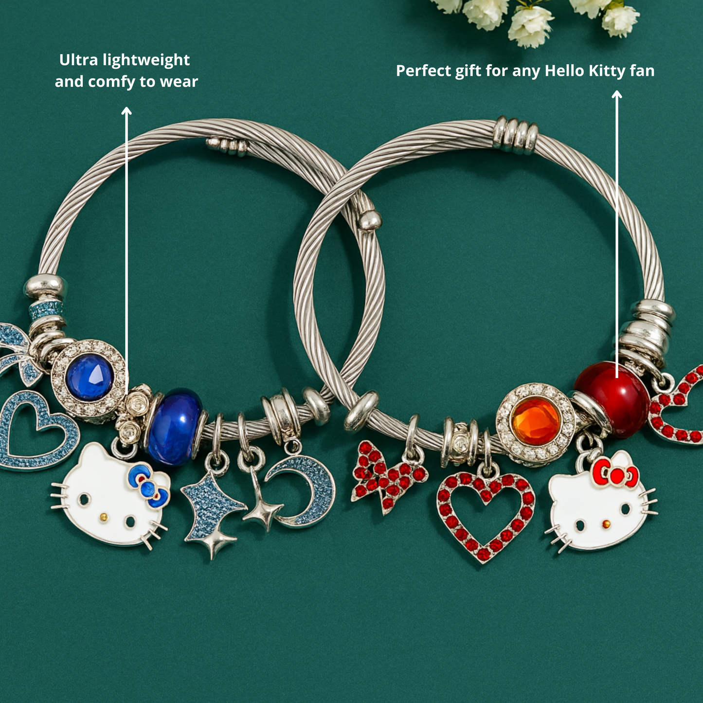 Hello Kitty Adjustable Charm Bracelet